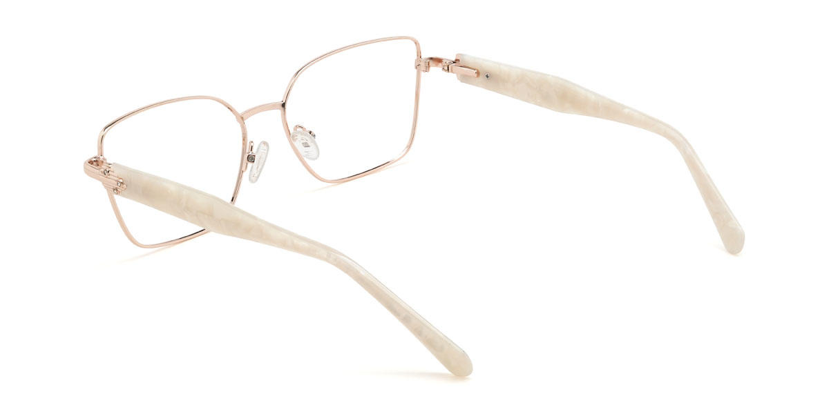 Rose Gold Jaylani Glasses - Rectangle Glasses