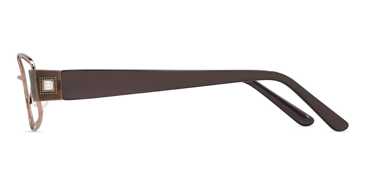 Brown Elisha Glasses - Rectangle Glasses