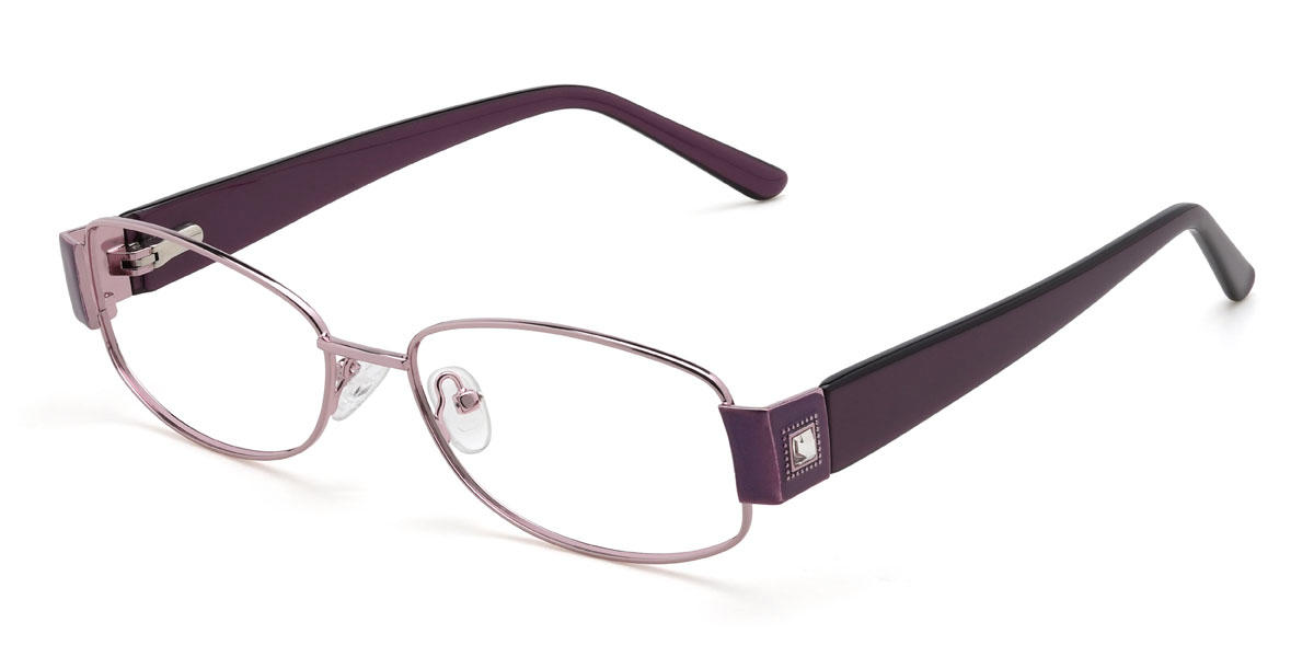Purple Elisha Glasses - Rectangle Glasses