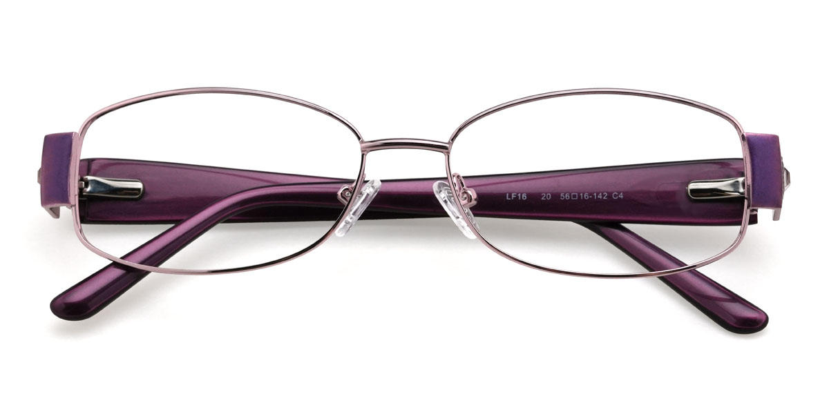 Purple Elisha Glasses - Rectangle Glasses