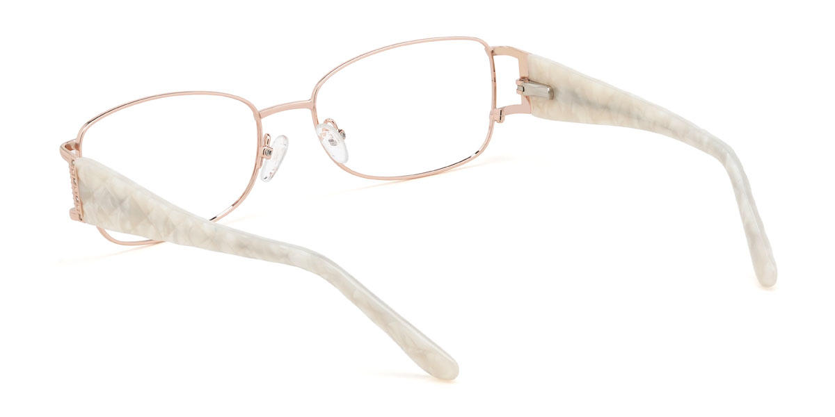 Rose Gold Alessandro Glasses - Rectangle Glasses