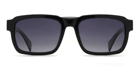 Black Gradual Purple Shepherd - Rectangle Sunglasses