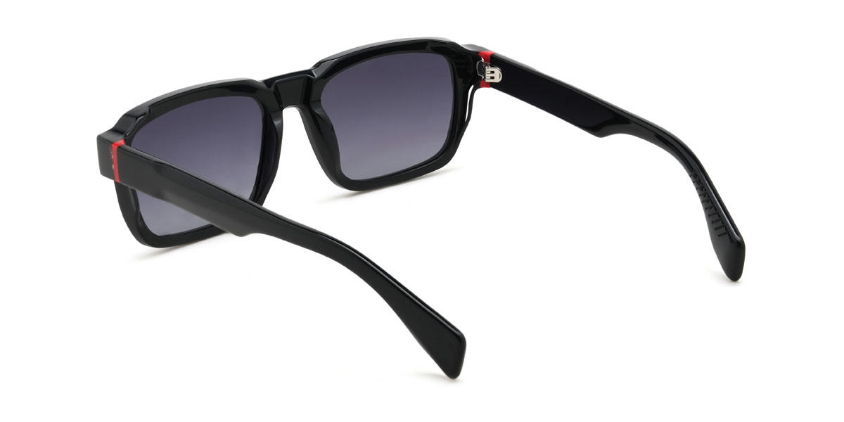 Black Gradual Purple Shepherd Glasses - Rectangle Sunglasses