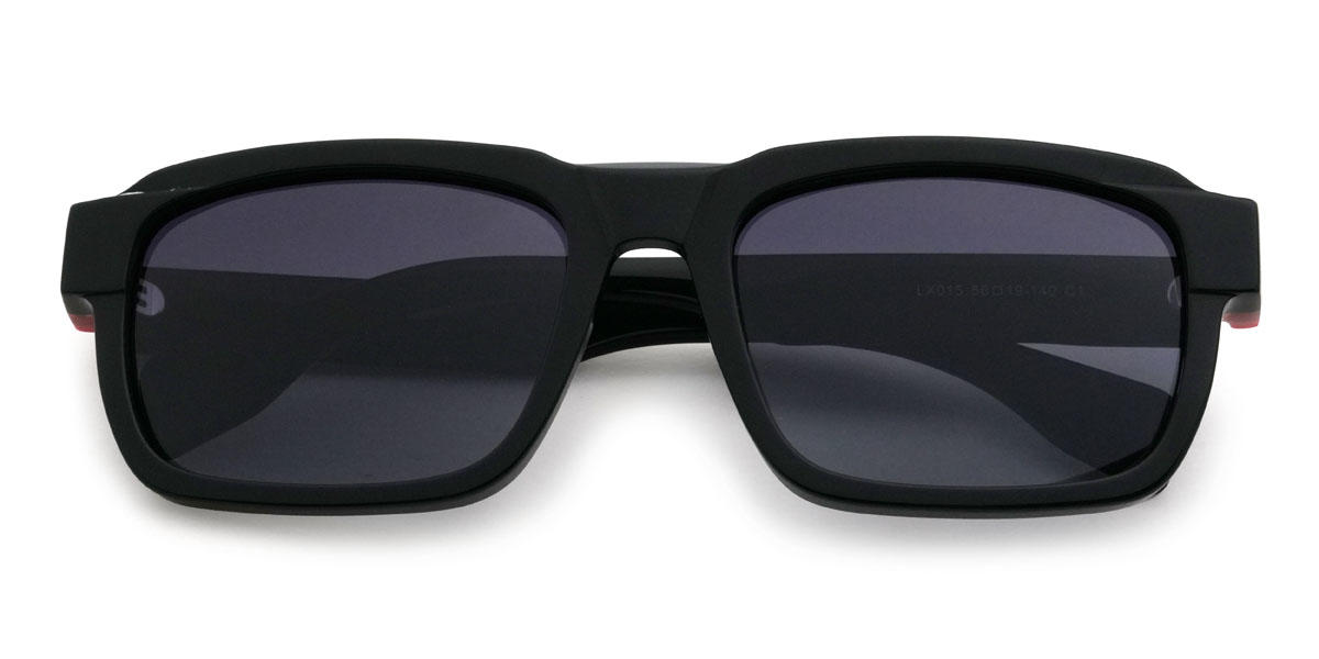 Black Gradual Purple Shepherd Glasses - Rectangle Sunglasses