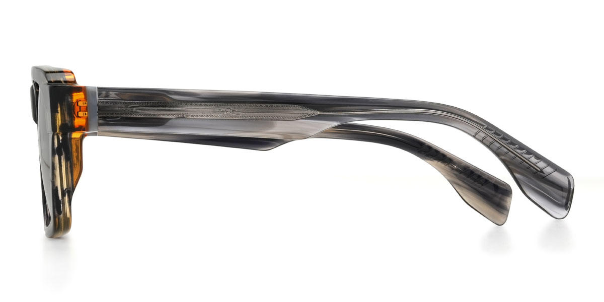 Marrón carey morado degradado Shepherd Gafas - Rectangle Sunglasses