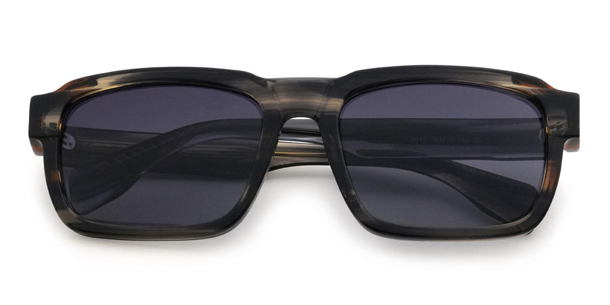 Marrón carey morado degradado Shepherd Gafas - Rectangle Sunglasses