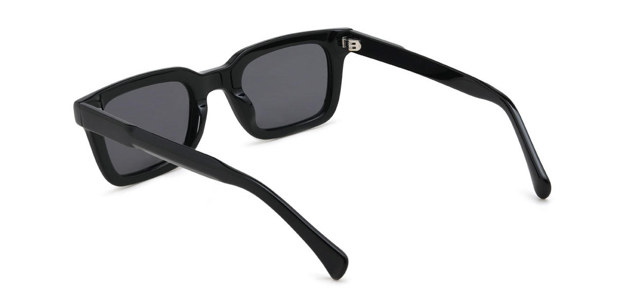 Black Grey Aadhya Glasses - Rectangle Sunglasses
