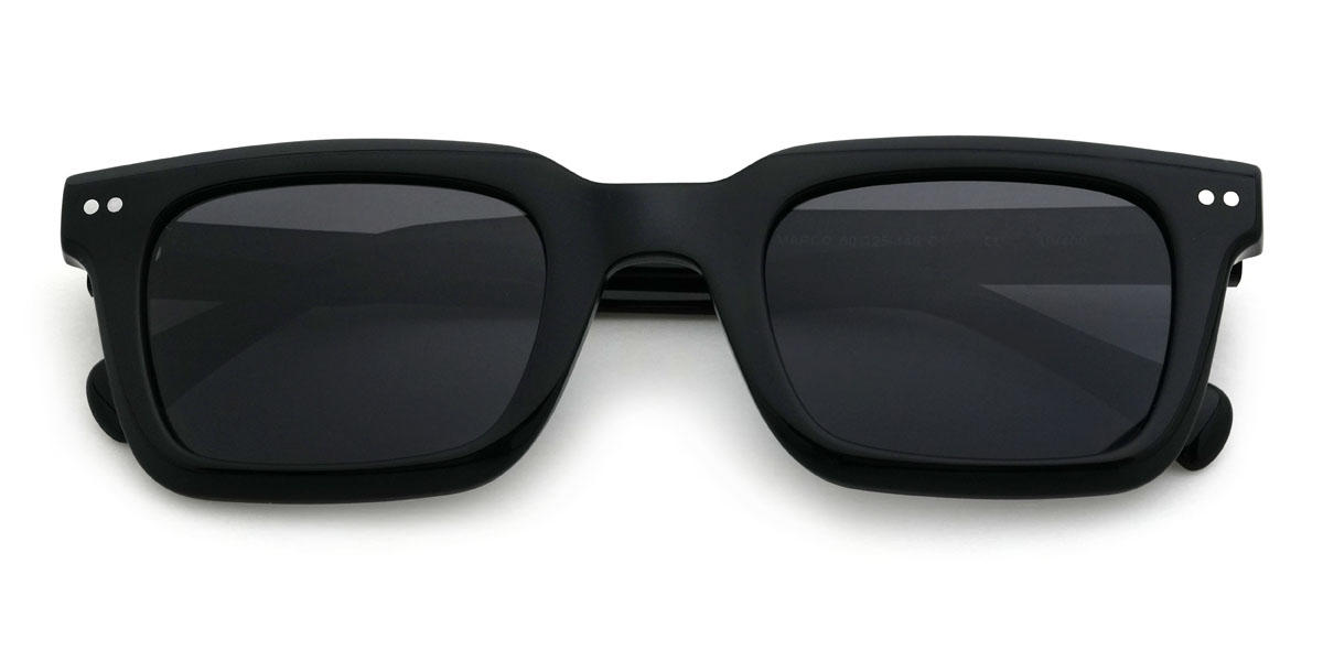 Black Grey Aadhya Glasses - Rectangle Sunglasses