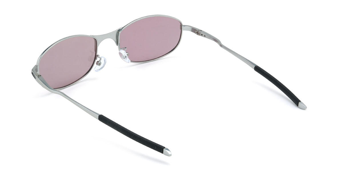 Silver Pink Finneas Glasses - Rectangle Sunglasses