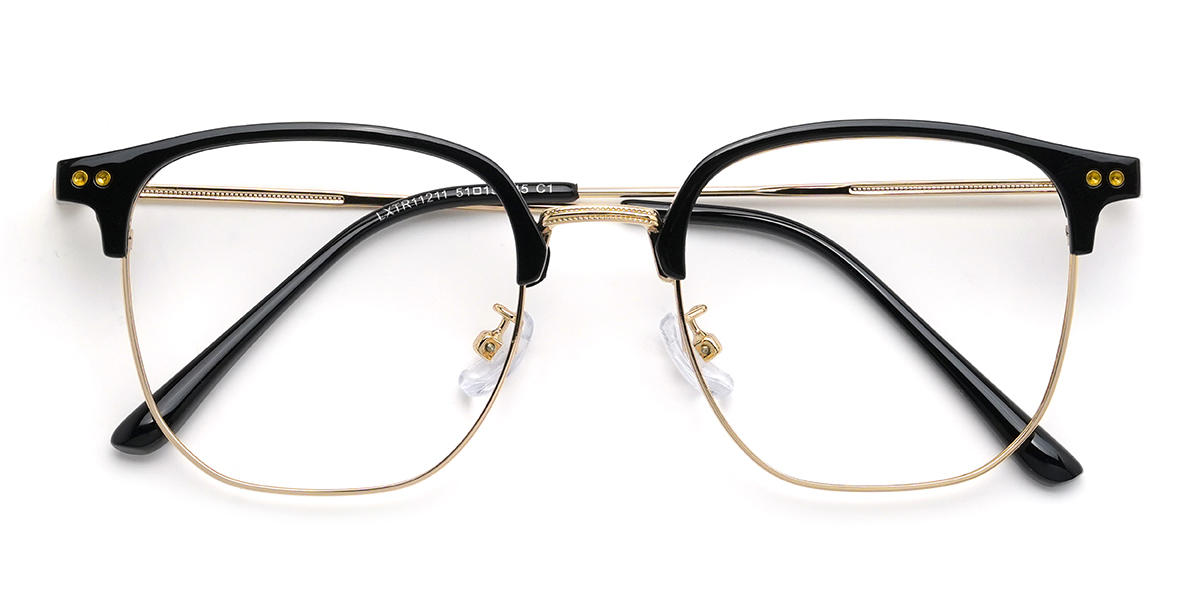 Black Devonte Glasses - Square Glasses