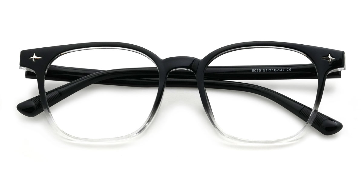Noir Transparent Jayleen Lunettes - Rectangle Glasses