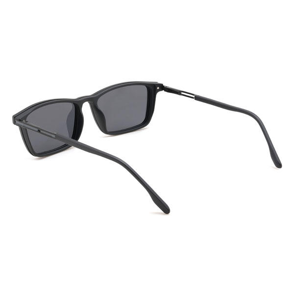 Noir Zahir Lunettes - Rectangle Clip-On Sunglasses
