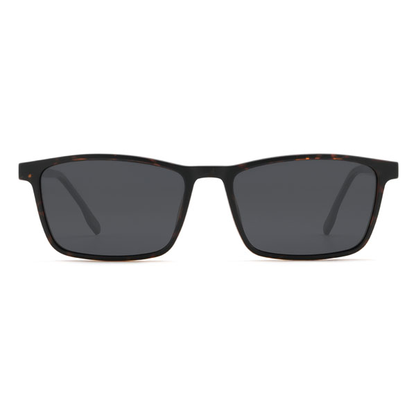 Écaille Zahir Lunettes - Rectangle Clip-On Sunglasses