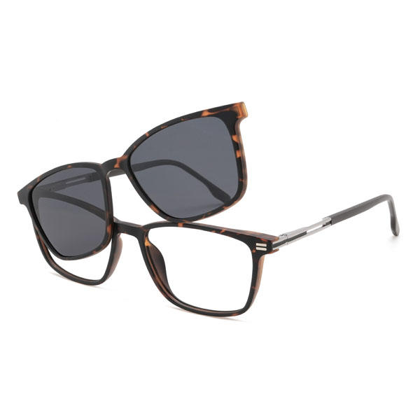 Écaille Kamiyah Lunettes - Rectangle Clip-On Sunglasses