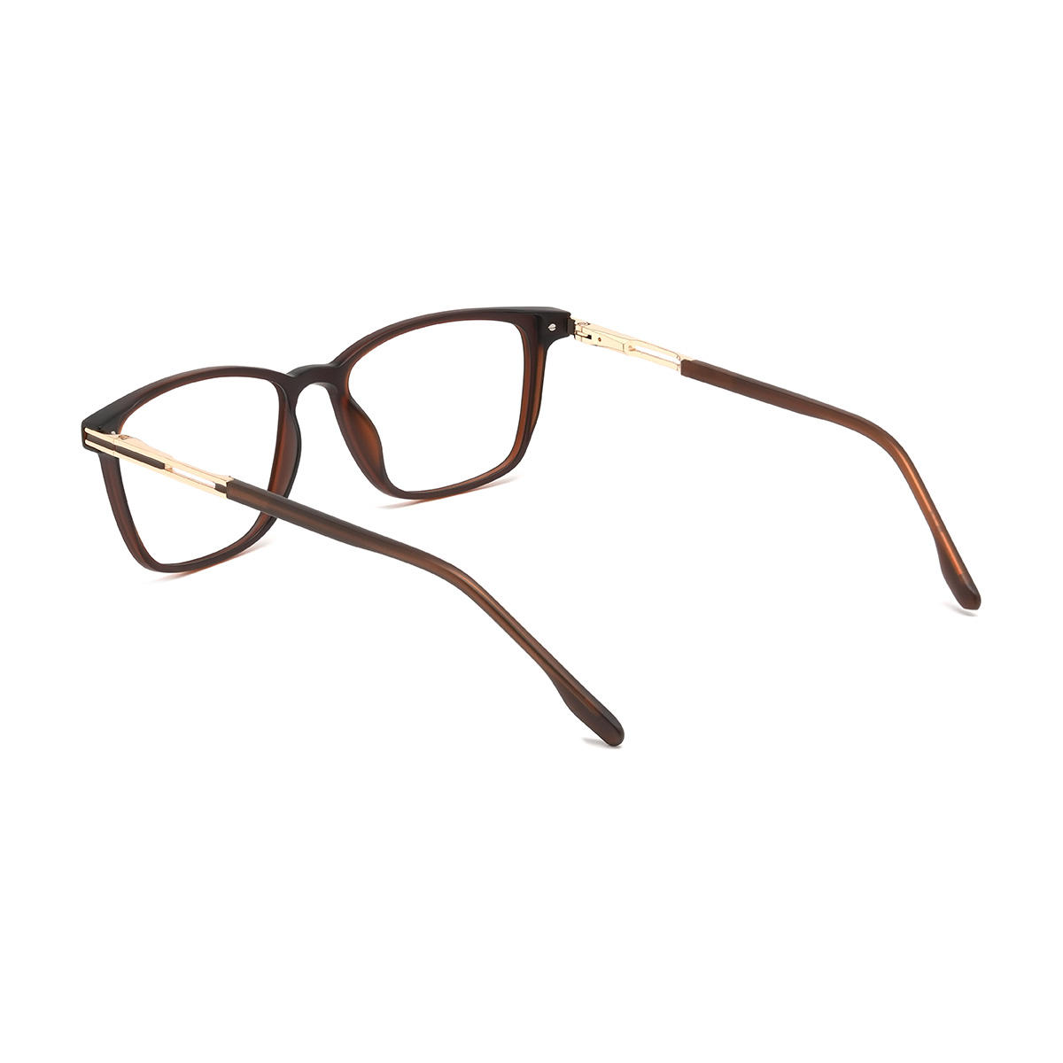 Marron Kamiyah Lunettes - Rectangle Clip-On Sunglasses