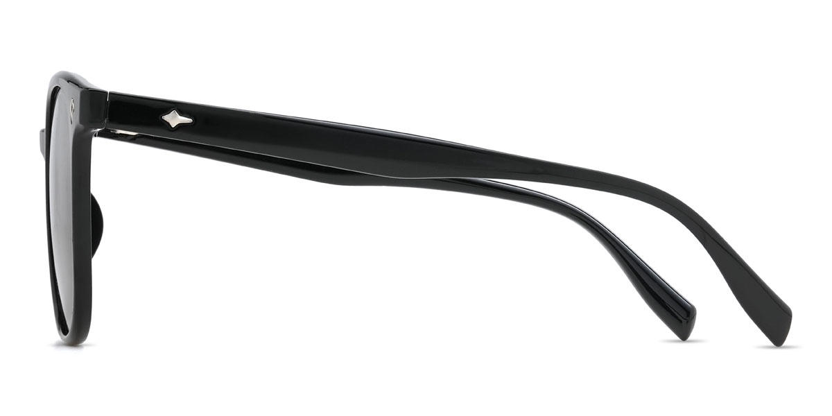 Noir Gris Elina Lunettes - Square Sunglasses
