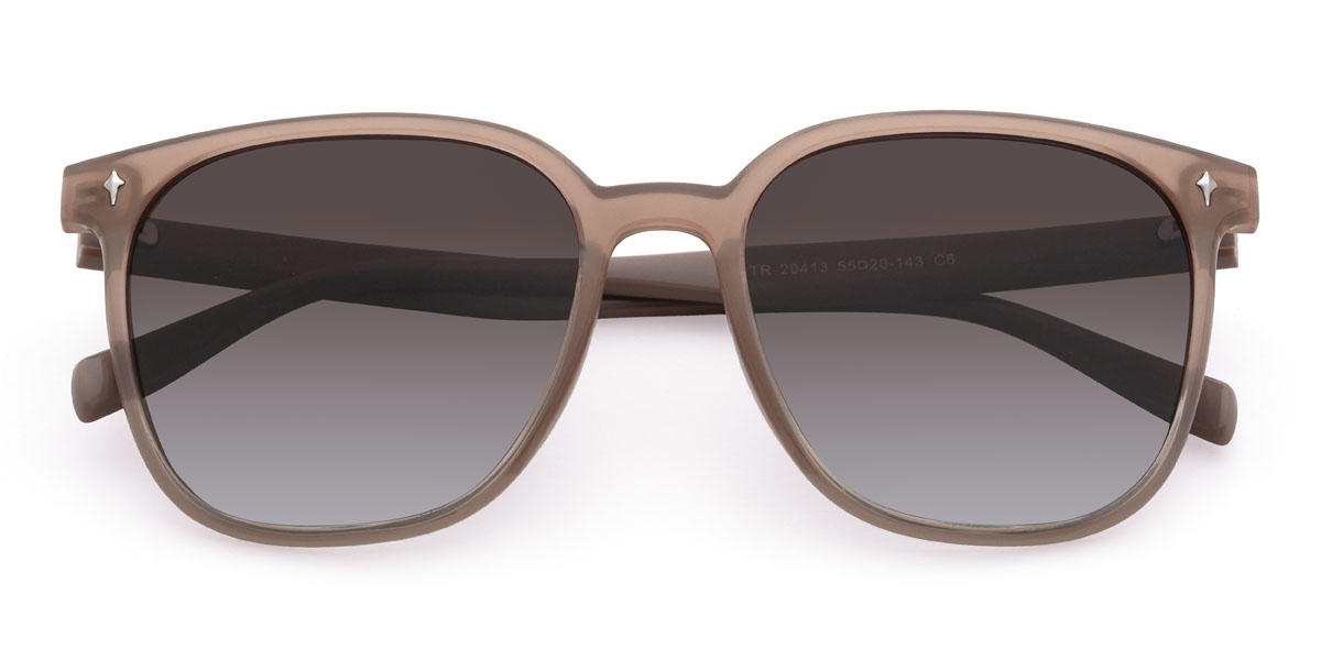 Camée Marron Marron Elina Lunettes - Square Sunglasses