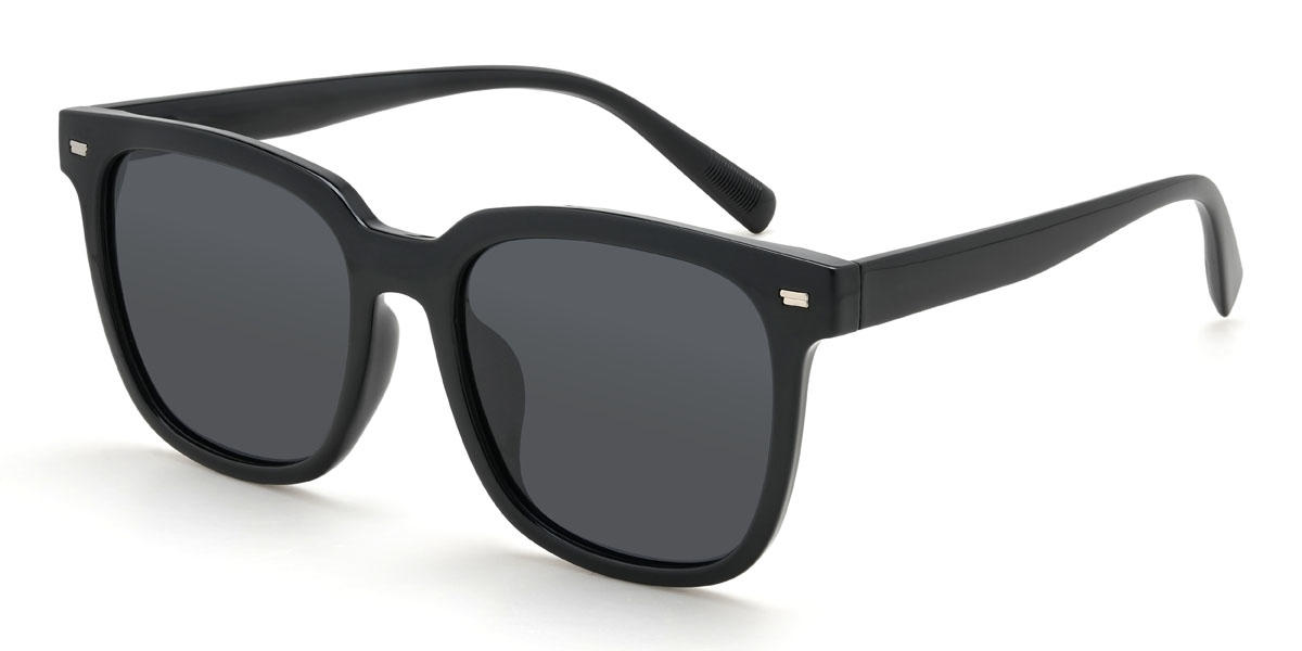 Noir Gris Yahia Lunettes - Square Sunglasses