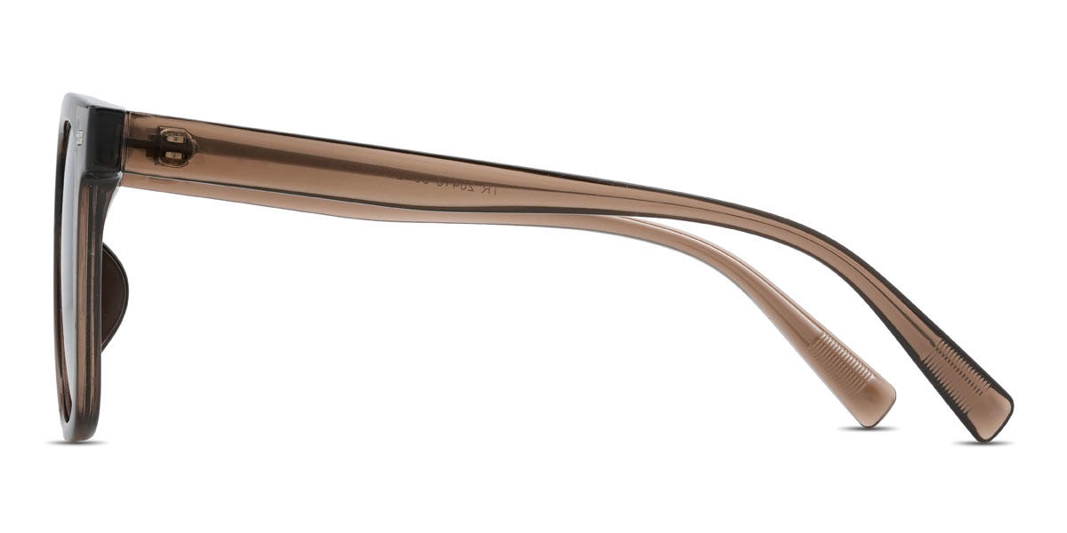 Marron Gris Yahia Lunettes - Square Sunglasses
