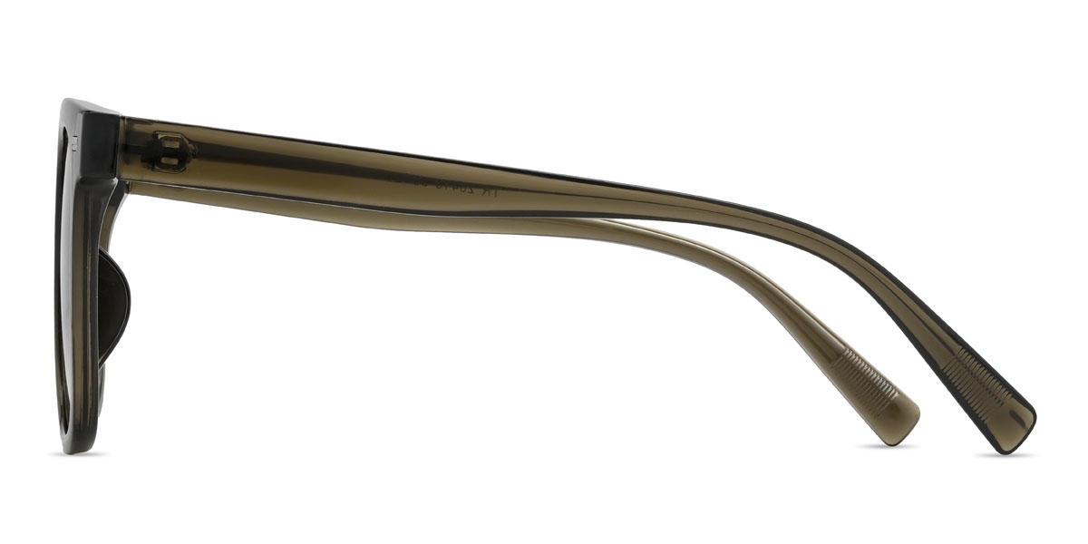 Olive Vert Gris Yahia Lunettes - Square Sunglasses