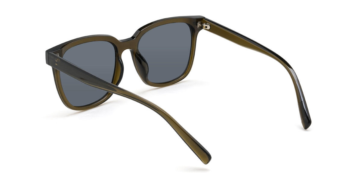 Olive Vert Gris Yahia Lunettes - Square Sunglasses