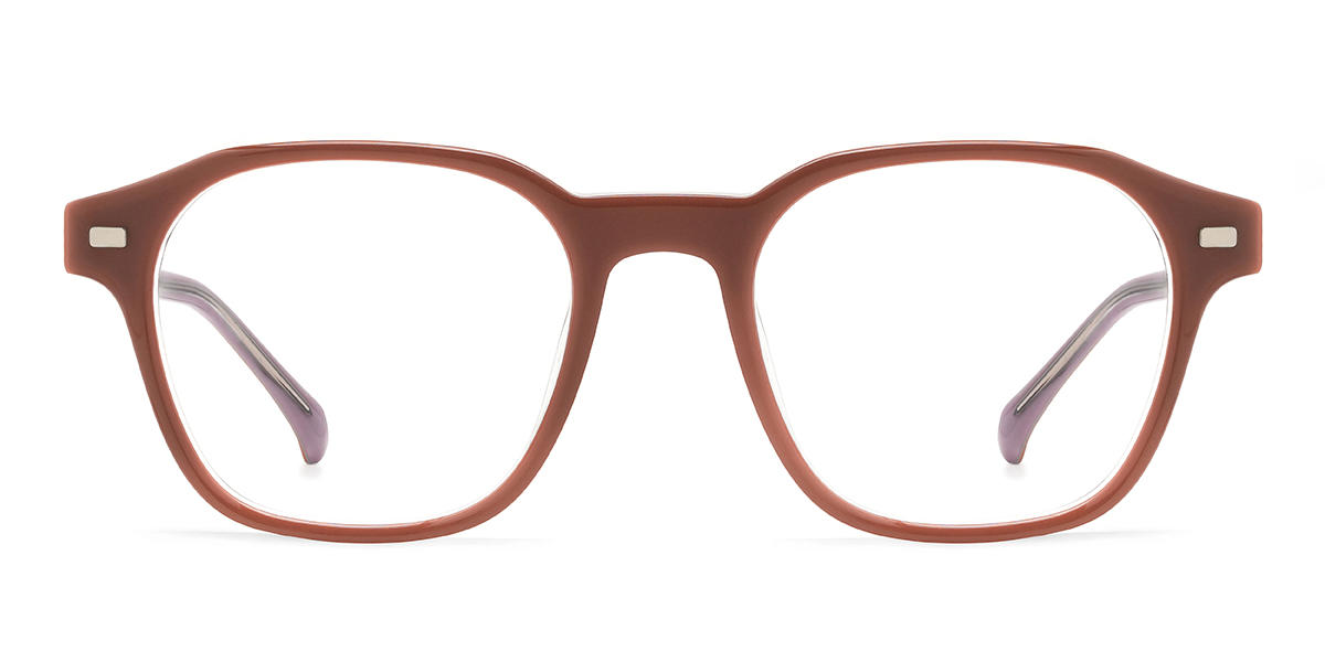 Rotbraun Marcos Brille - Square Clip-On Sunglasses