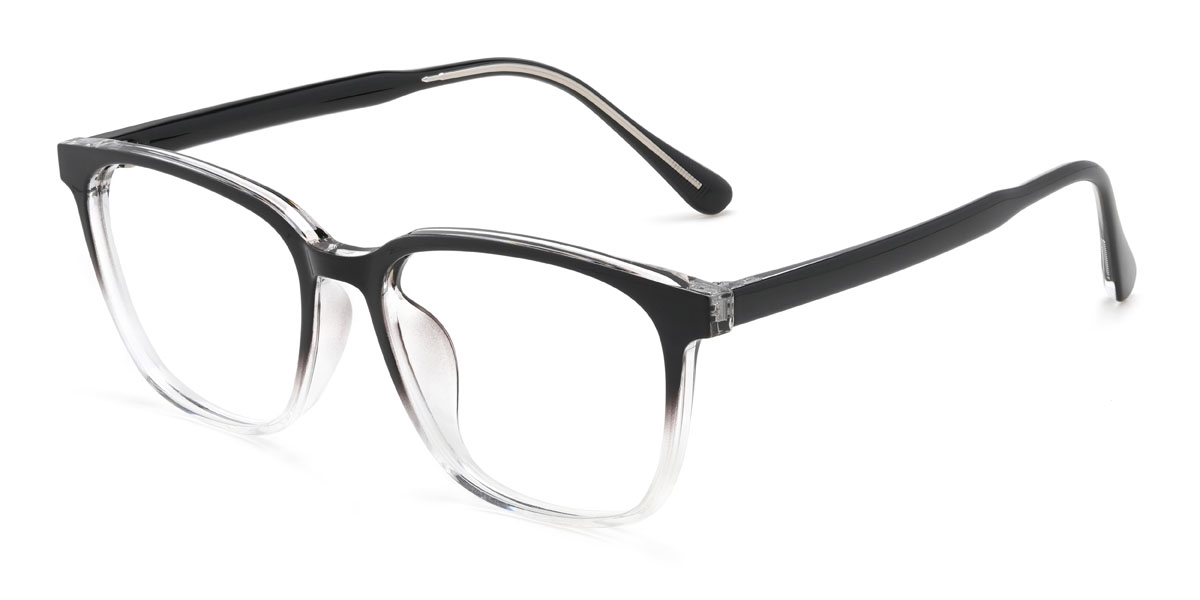 Noir Transparent Isaias Lunettes - Rectangle Glasses