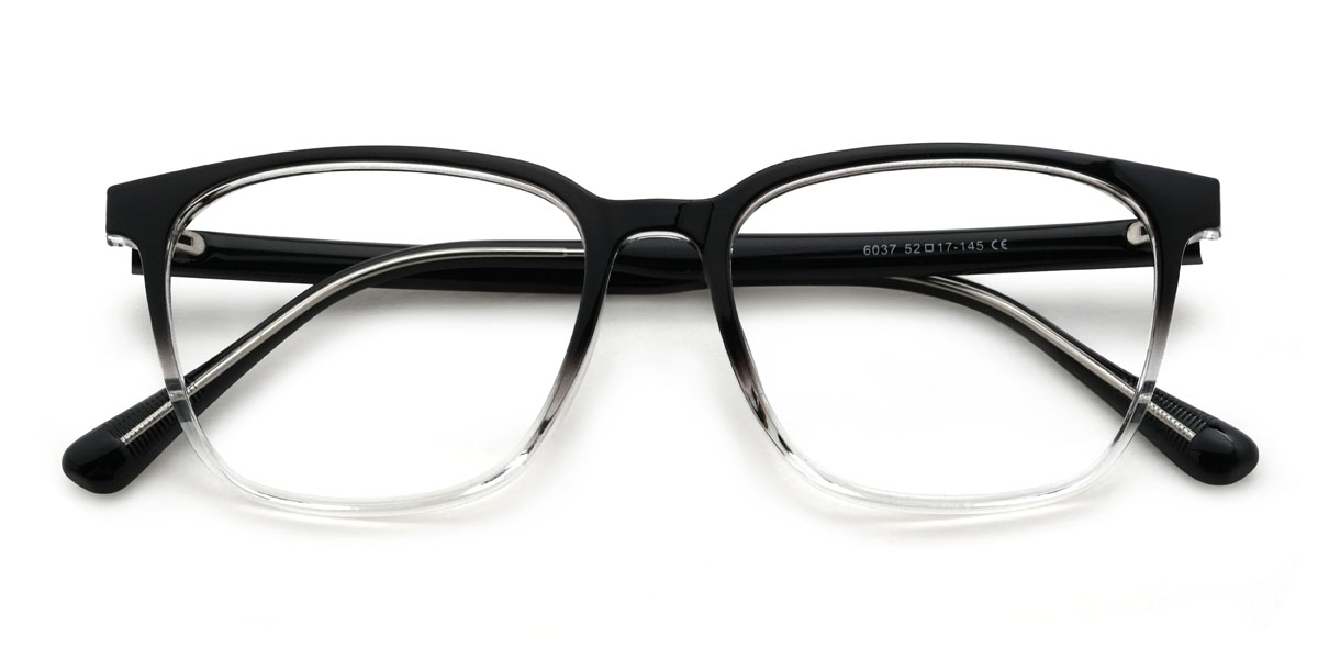 Noir Transparent Isaias Lunettes - Rectangle Glasses