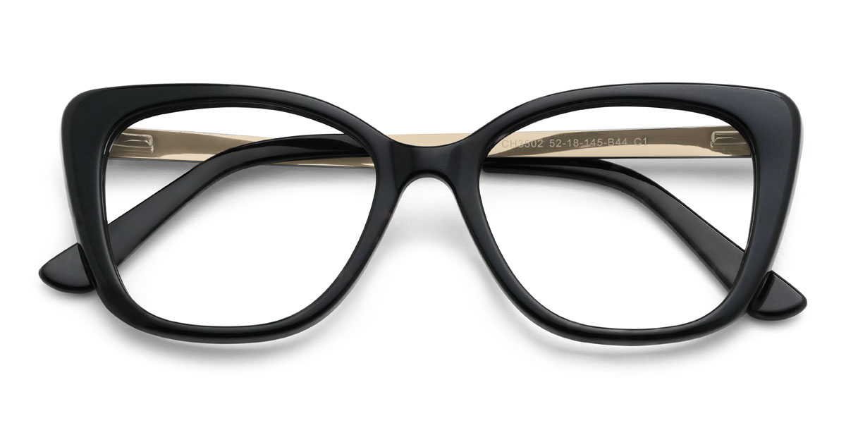 Noir Lyanna Lunettes - Cat Eye Glasses