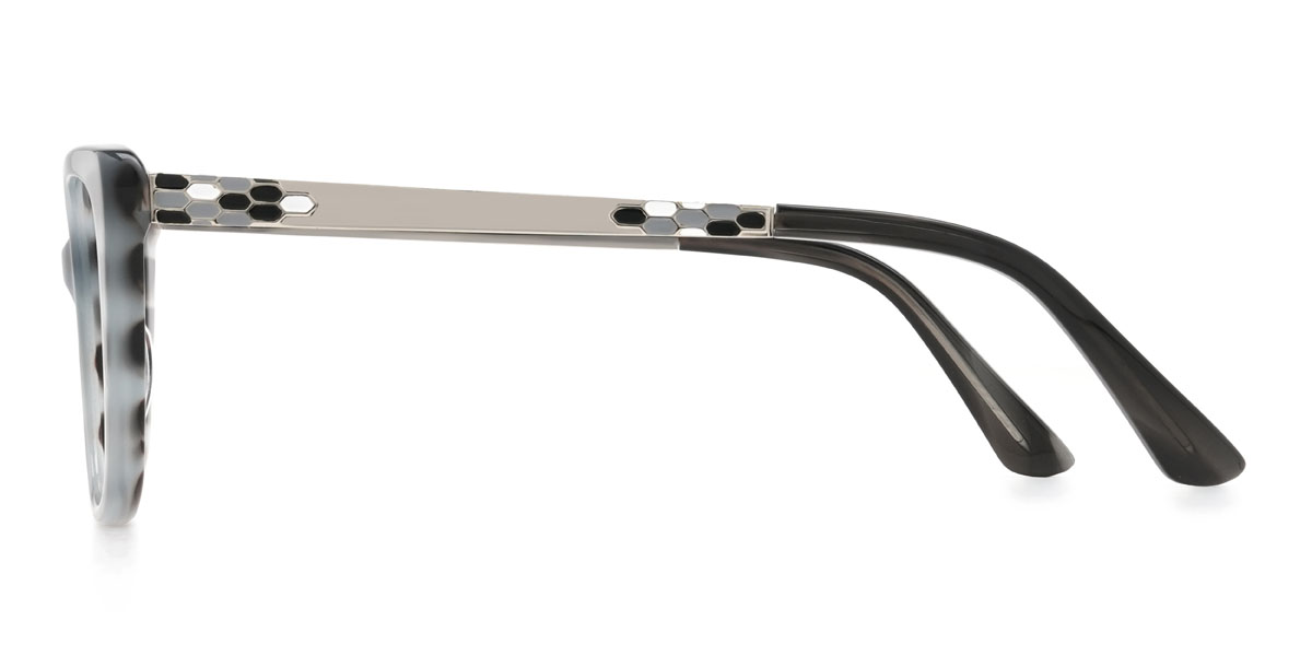 Gris Écaille de tortue Lyanna Lunettes - Cat Eye Glasses