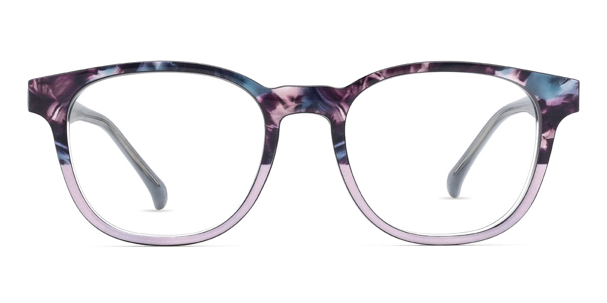 Dégradé Bleu Azlan Lunettes - Square Clip-On Sunglasses