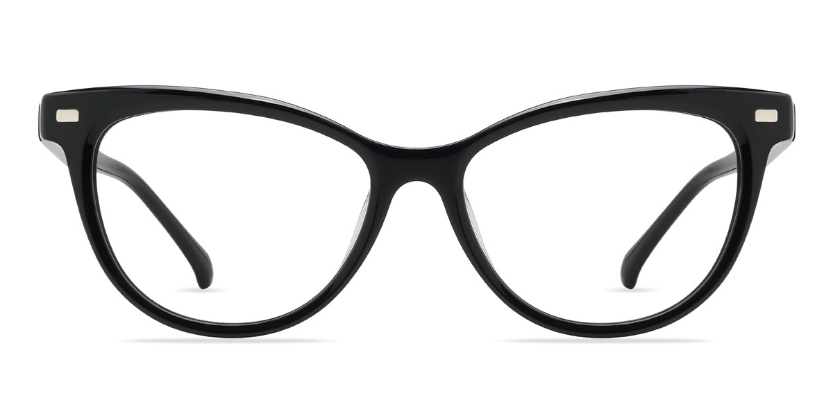 Noir Novalee Lunettes - Cat Eye Clip-On Sunglasses