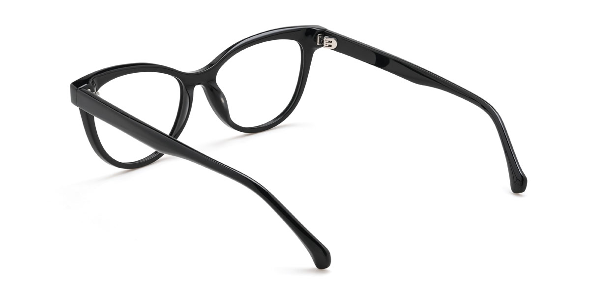 Noir Novalee Lunettes - Cat Eye Clip-On Sunglasses
