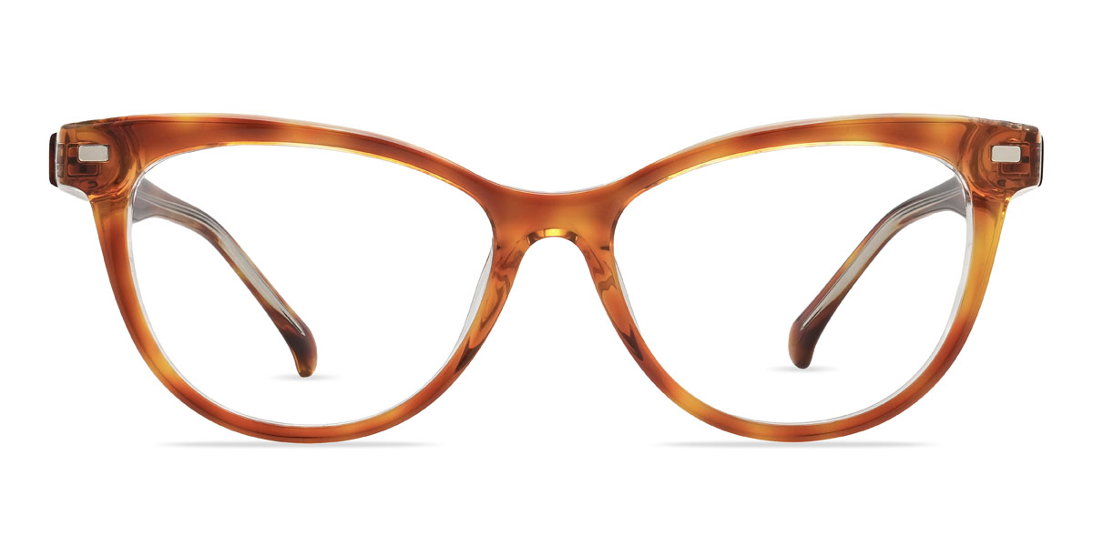 Marron Écaille de tortue Novalee Lunettes - Cat Eye Clip-On Sunglasses