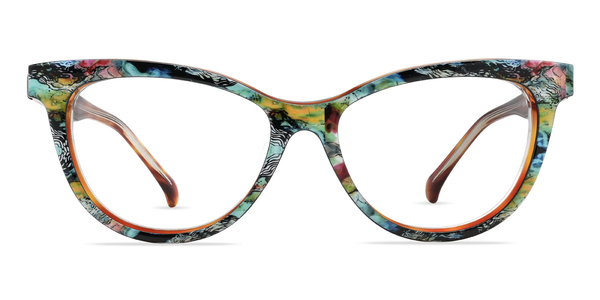 Marron Écaille de tortue Novalee Lunettes - Cat Eye Clip-On Sunglasses