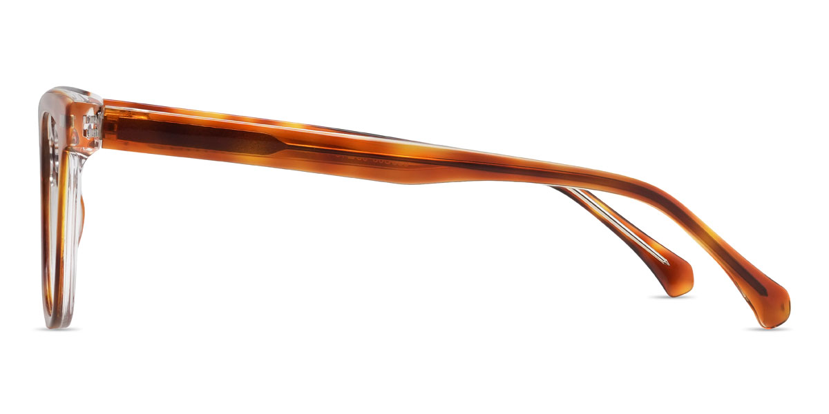 Marron Écaille de tortue Novalee Lunettes - Cat Eye Clip-On Sunglasses
