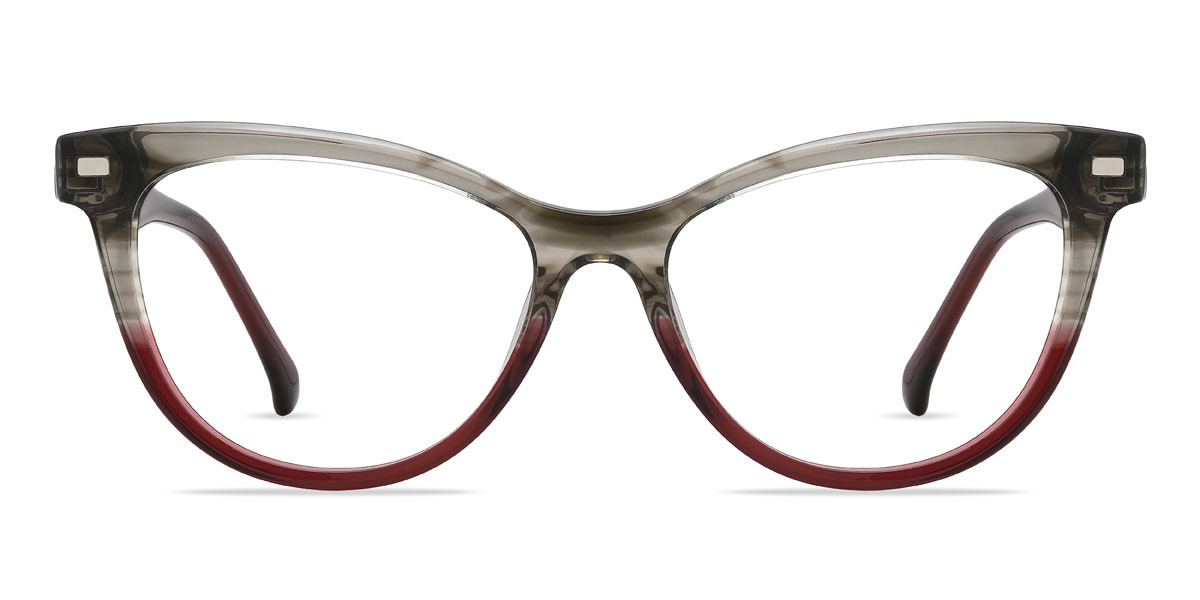 Vin gris Novalee Lunettes - Cat Eye Clip-On Sunglasses