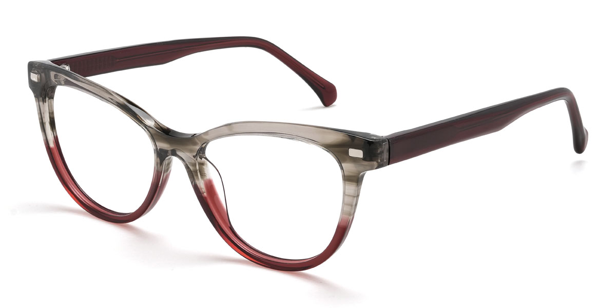 Vin gris Novalee Lunettes - Cat Eye Clip-On Sunglasses