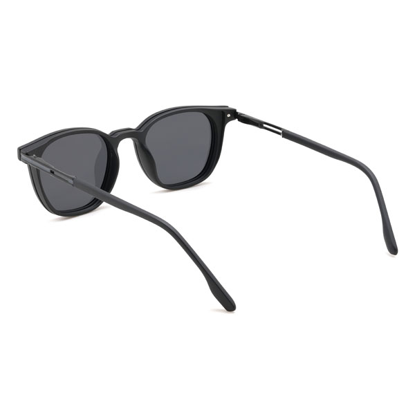 Noir Brycen Lunettes - Rectangle Clip-On Sunglasses