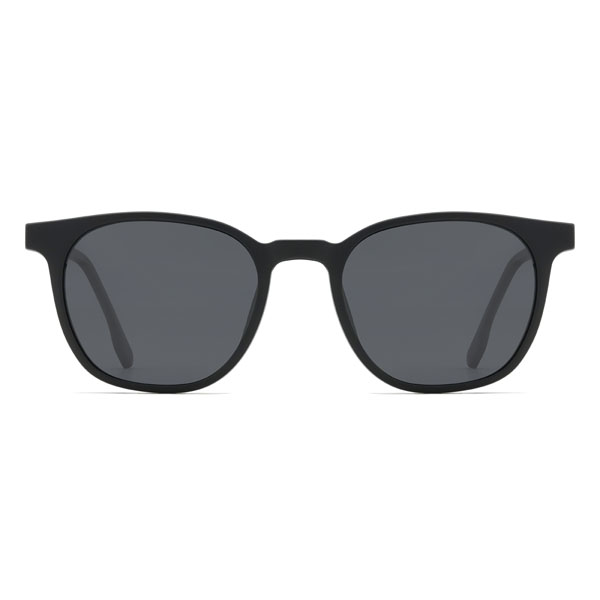 Noir Brycen Lunettes - Rectangle Clip-On Sunglasses