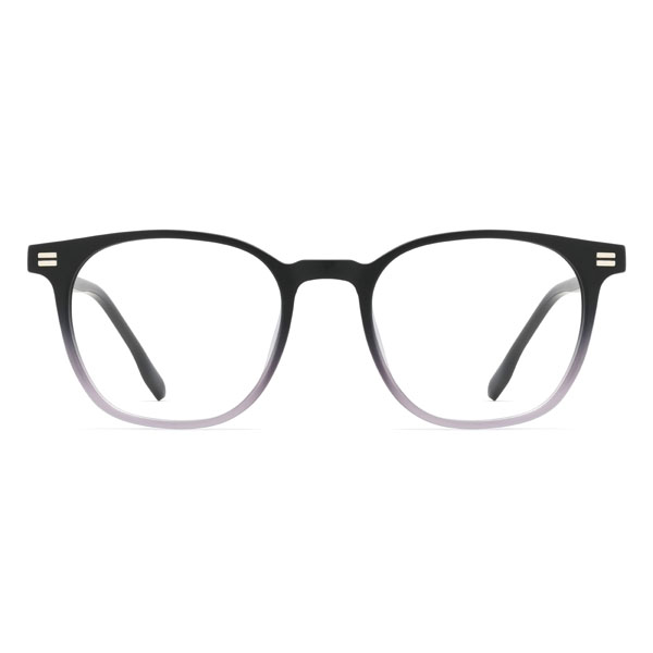 Noir Violet Brycen Lunettes - Rectangle Clip-On Sunglasses