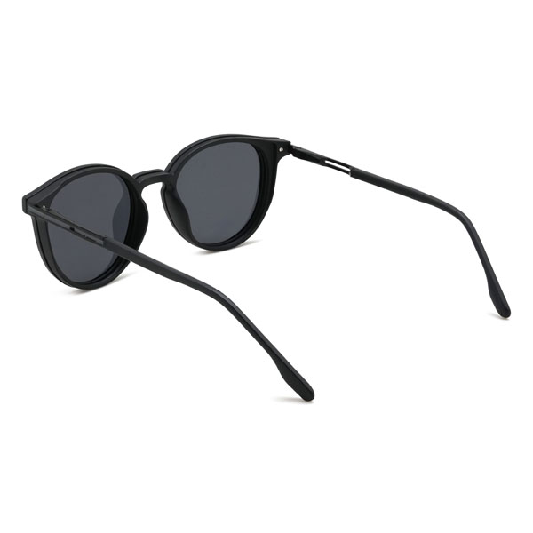 Noir Abram Lunettes - Oval Clip-On Sunglasses