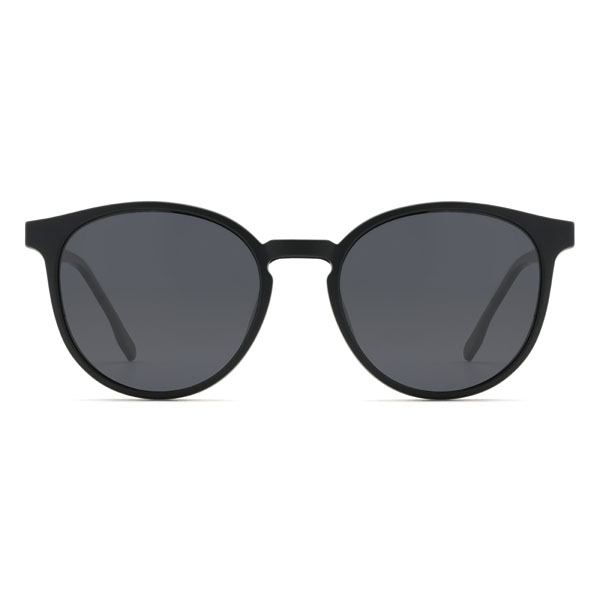 Noir Abram Lunettes - Oval Clip-On Sunglasses