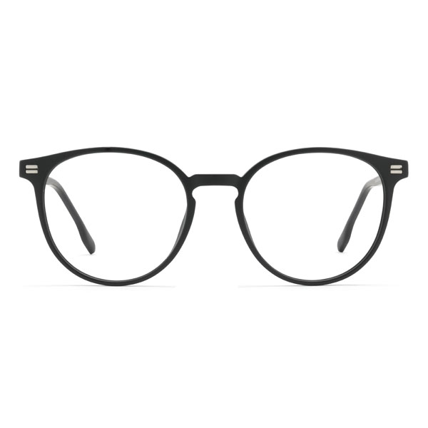 Noir Abram Lunettes - Oval Clip-On Sunglasses