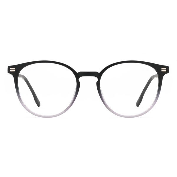 Noir Violet Abram Lunettes - Oval Clip-On Sunglasses