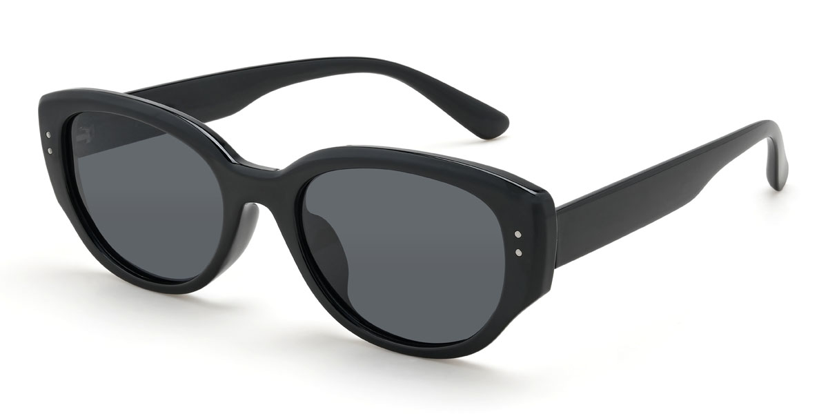 Noir Gris Charis Lunettes - Cat Eye Sunglasses