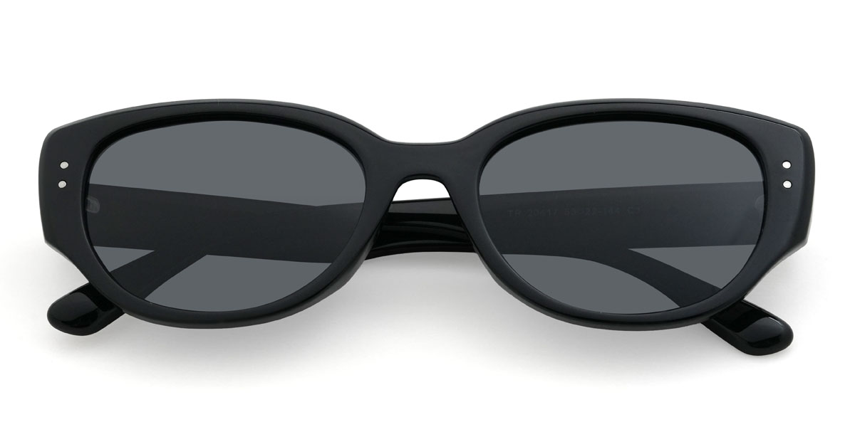 Noir Gris Charis Lunettes - Cat Eye Sunglasses