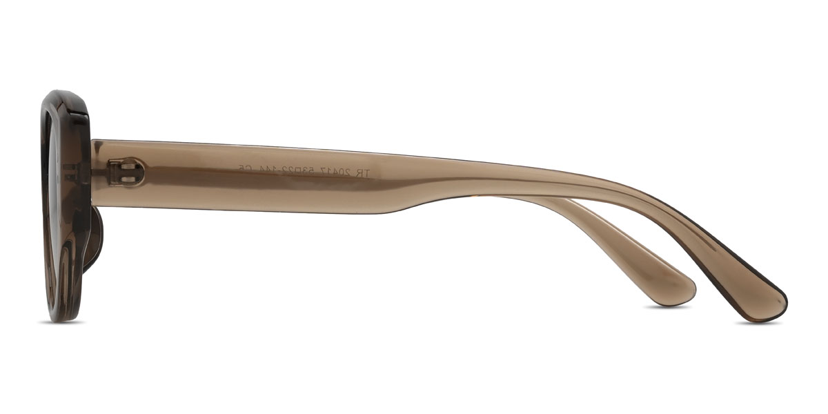 Marron Gris Charis Lunettes - Cat Eye Sunglasses