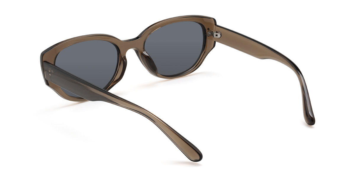 Marron Gris Charis Lunettes - Cat Eye Sunglasses