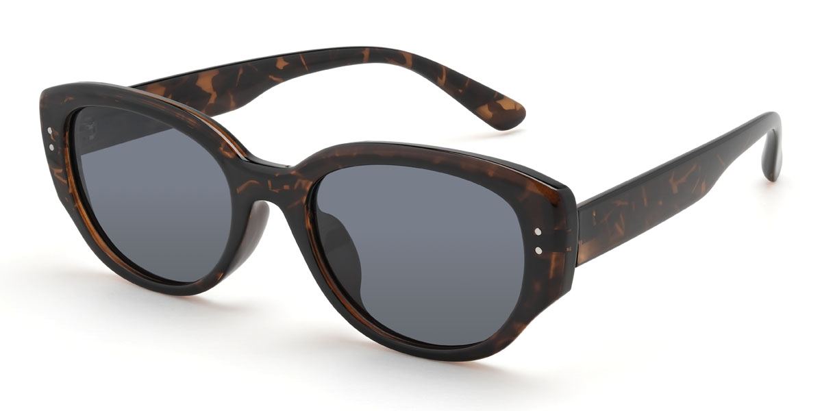 Écaille de tortue Gris Charis Lunettes - Cat Eye Sunglasses